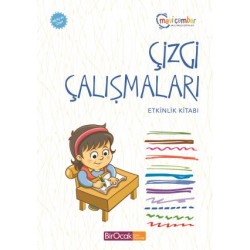 Çizgi Çalışmaları Etkinlik Kitabı - Mavi Çember (48 Ay ve Üzeri)