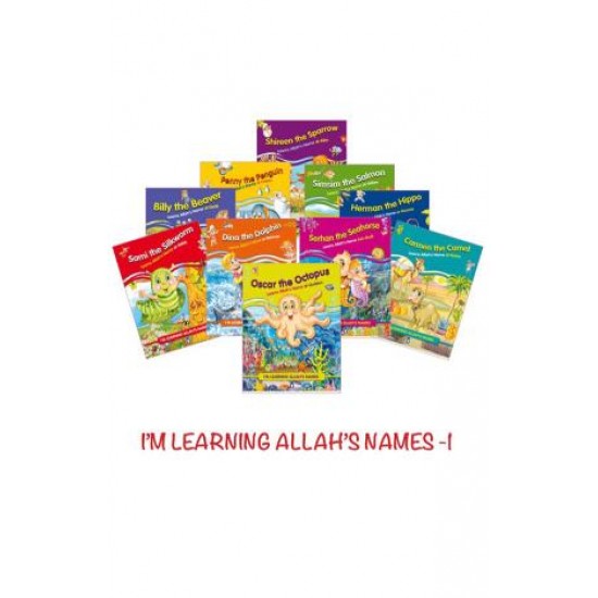 Im Learning Allahs Names 1 SET (10 Books) - Allahın İsimlerini Öğreniyorum 1 SET (10 Kitap) (İngilizce)