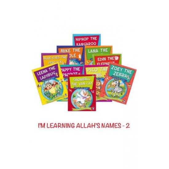 Im Learning Allahs Names 2 SET (10 Books) - Allahın İsimlerini Öğreniyorum 2 SET (10 Kitap) (İngilizce)